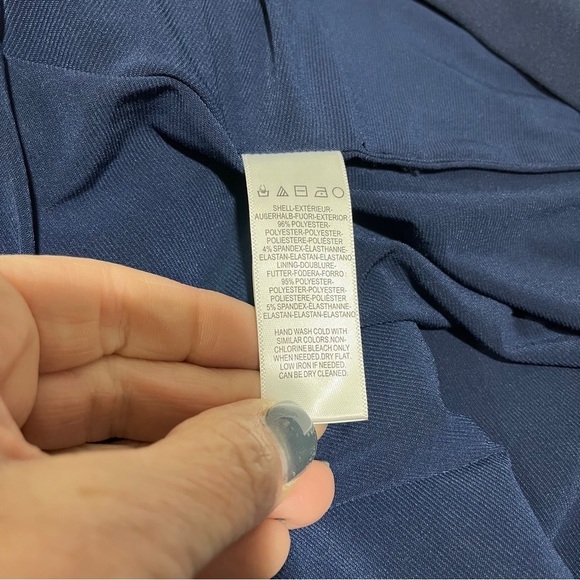 Dress The Population Carmen Dress Blue Size Small Curve Hugging Trumpet Gown - Picture 11 of 12